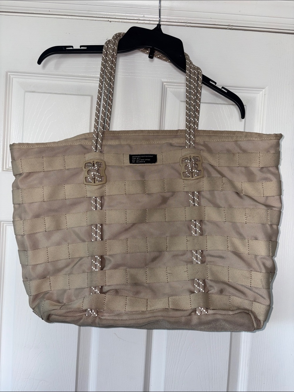 Nike Tactical Bag Beige Woven Nylon Bag- Air Force 1